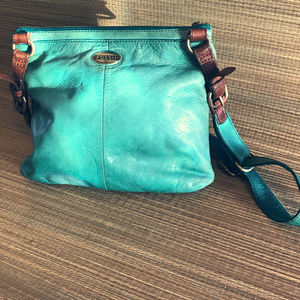 Vintage Fossil Leather Shoulder Bag